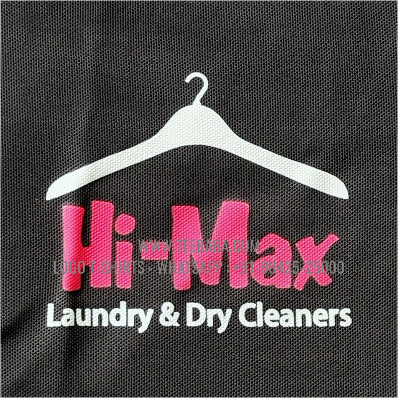 100% Polyester Collar T-Shirt - 170 GSM PP Dry Fit Fabric - Logo Digital Print - Hi Max Laundry Dry Cleaners