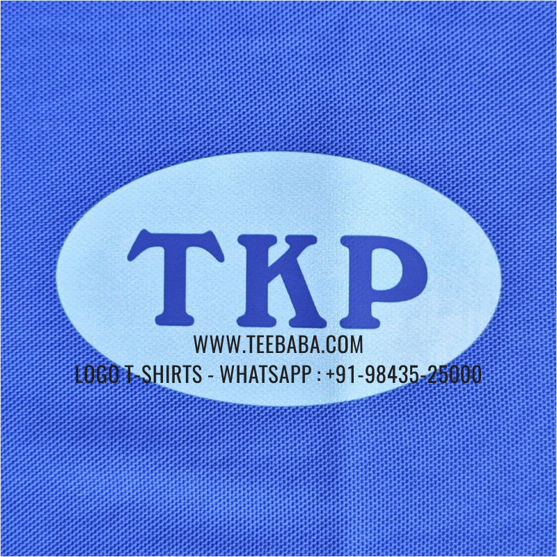 100% Polyester Collar T-Shirt - 170 GSM PP Dry Fit Fabric - Logo Digital Print - Royal Blue - Ador Exports