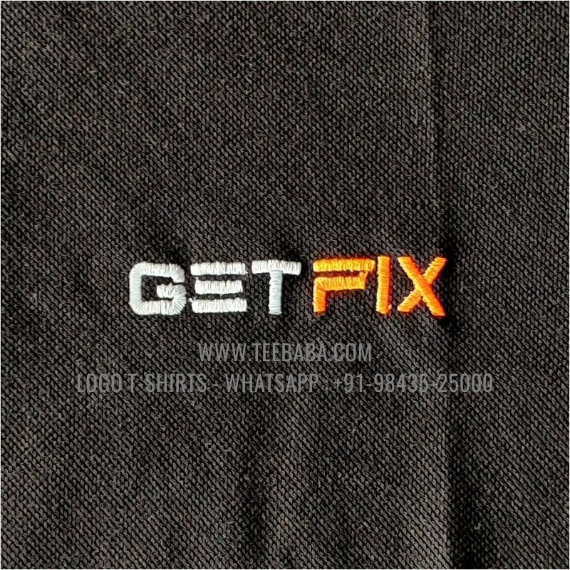 100% Polyester Collar T-Shirt - Lacoste 230 GSM Dry Fit Fabric - Logo Embroidery - Black - Get Fix