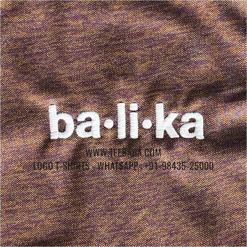 100% Polyester Collar T-Shirt - Mars 200 GSM Quick Dry Fit Fabric - Logo Embroidery - Copper Melange - Balika