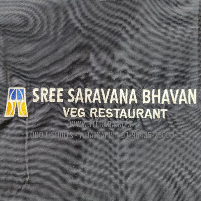 100% Polyester Collar T-Shirt - Mars 200 GSM Quick Dry Fit Fabric - Logo Embroidery - True Navy - Sree Saravana Bhavan