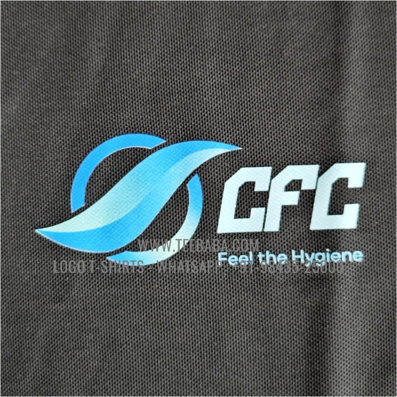170 GSM PP Dry Fit Fabric - Logo Digital Print - Black - CFC