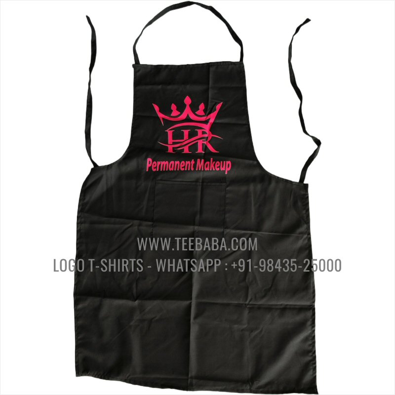 Apron - Logo Digital Print - Black - HR Permanent Makeup