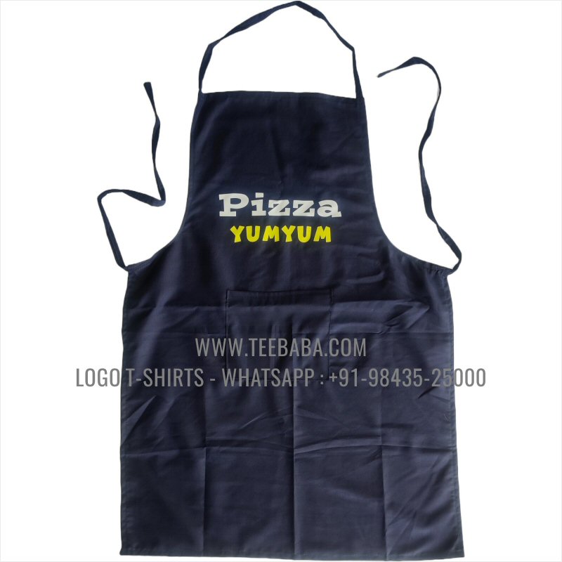 Apron - Logo Digital Print - Navy - Pizza Yum Yum