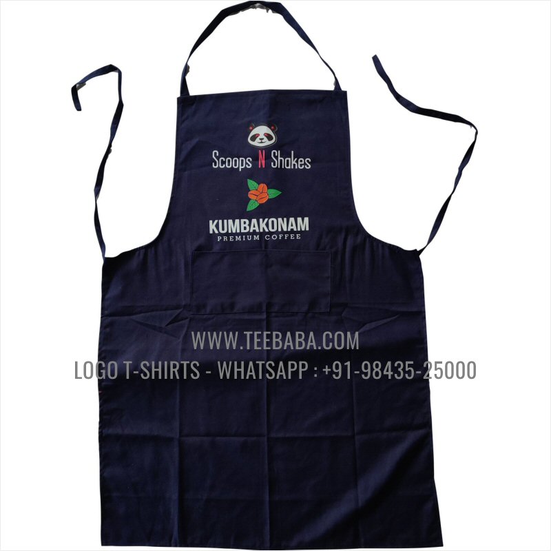 Apron - Logo Digital Print - Navy - Scoops N Shakes