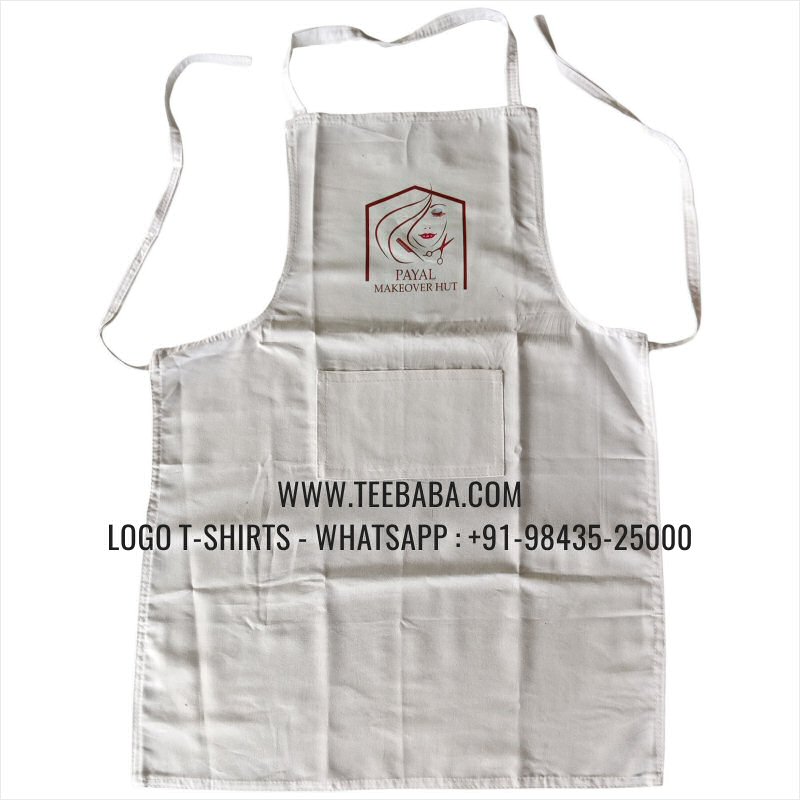 Apron - Logo Digital Print - White - Payal Makeover Hut