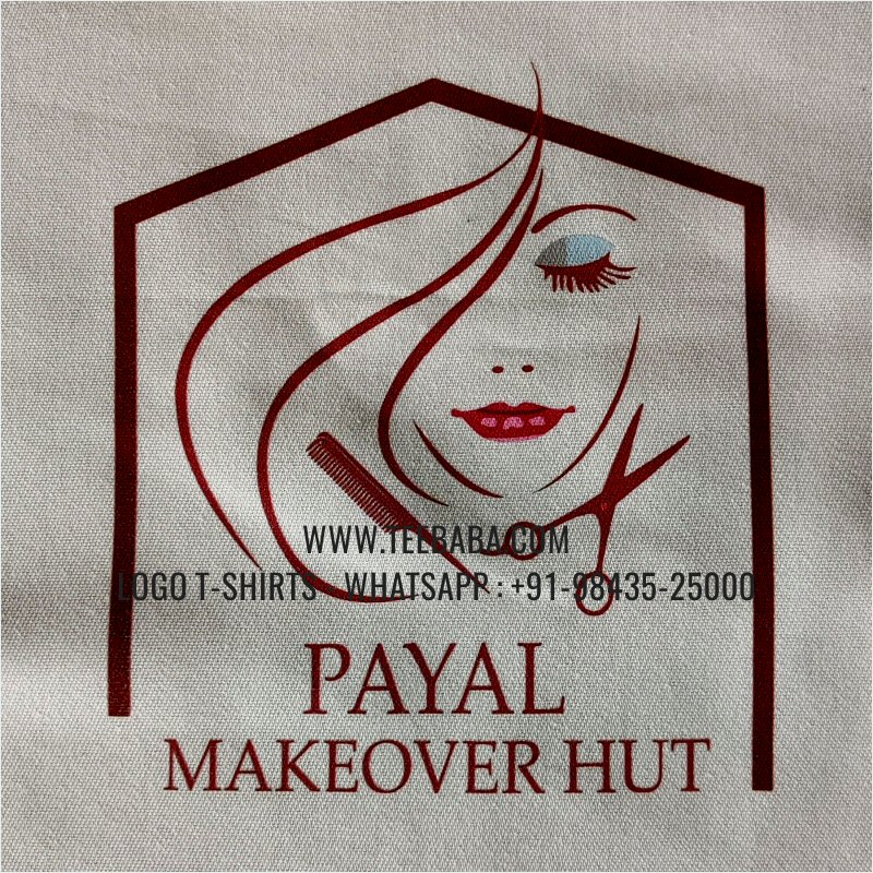 Apron - Logo Digital Print - White - Payal Makeover Hut
