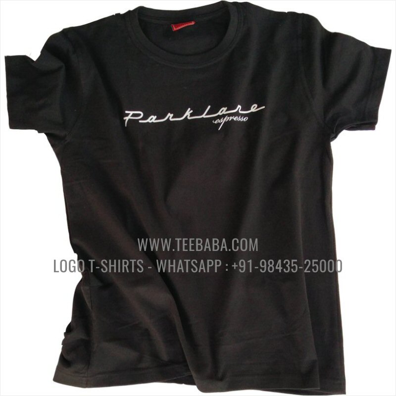 Casual Uniform T-Shirt - Round Neck T-Shirt - 100% Cotton - 180 GSM Bio Wash Fine Fabric - Black - Logo Screen Printing - Parklane Espresso
