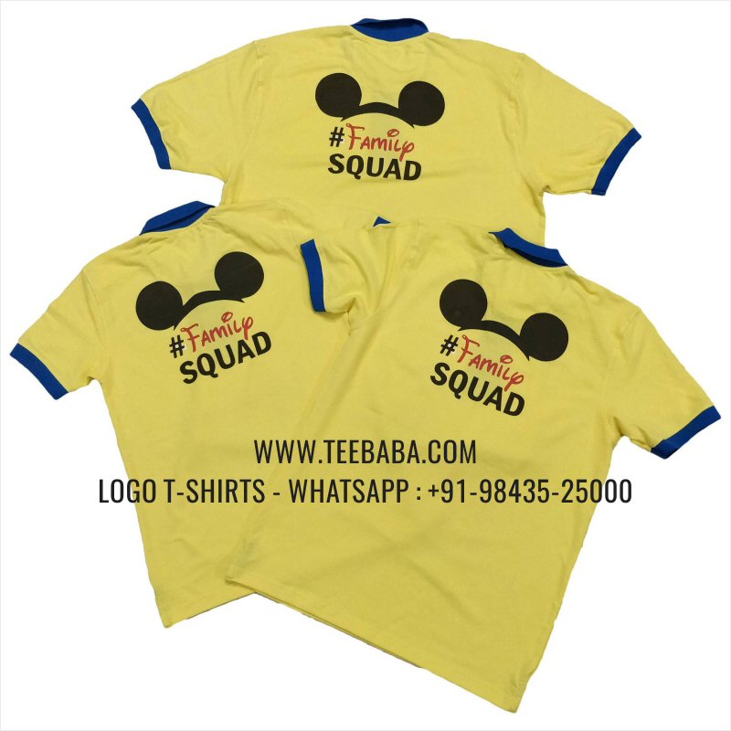 Contrast Collar Polo T-Shirt - 100% Cotton - 240 GSM Thick Pique Airtex Fabric - Logo Digital Print - Lemon Yellow