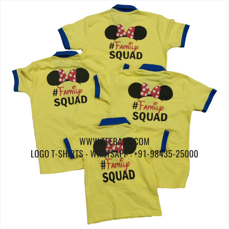 Contrast Collar Polo T-Shirt - 100% Cotton - 240 GSM Thick Pique Airtex Fabric - Logo Digital Print - Lemon Yellow