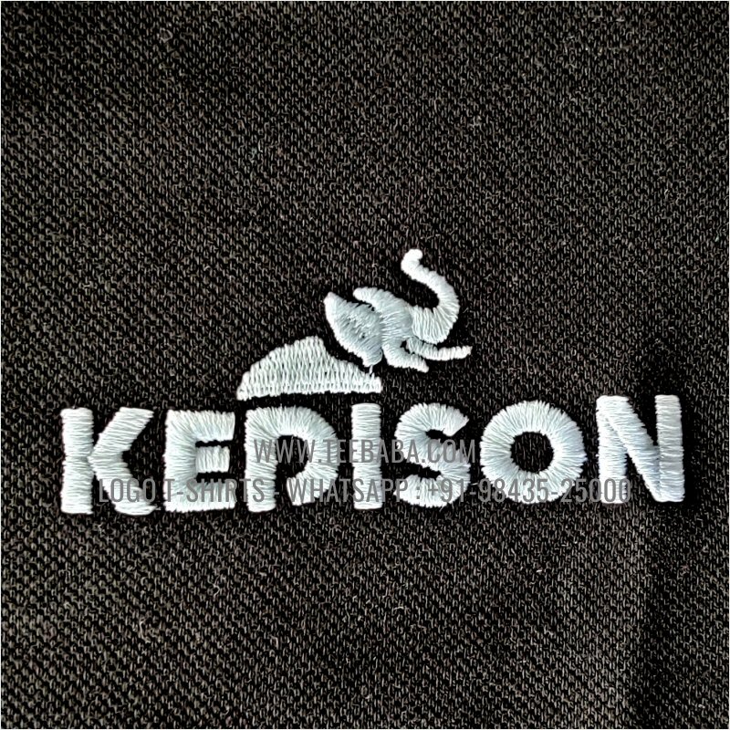 Contrast Collar Polo T-Shirt - 100% Cotton - 240 GSM Thick Pique Airtex Fabric - Logo Embroidery - Black - Kedison