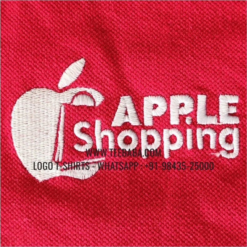 Contrast Collar Polo T-Shirt - 100% Cotton - 240 GSM Thick Pique Airtex Fabric - Logo Embroidery - Fuschia - Apple Shopping