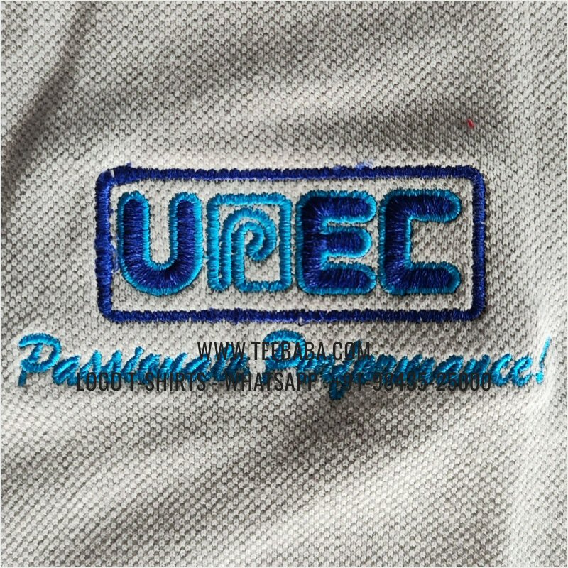 Contrast Collar Polo T-Shirt - 100% Cotton - 240 GSM Thick Pique Airtex Fabric - Logo Embroidery - Light Grey - United Precision Engineering