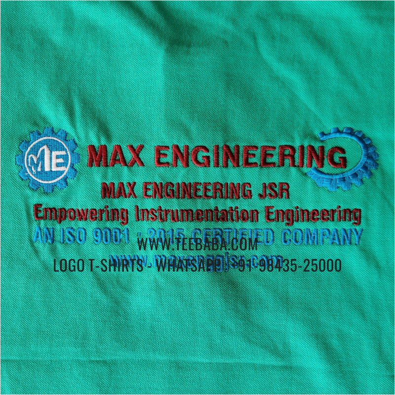 Contrast Collar Polo T-Shirt - 100% Cotton - 240 GSM Thick Pique Airtex Fabric - Logo Embroidery - Mint Green - Max Engineering