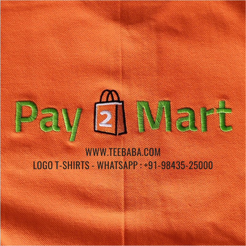Contrast Collar Polo T-Shirt - 100% Cotton - 240 GSM Thick Pique Airtex Fabric - Logo Embroidery - Orange - Day Mart