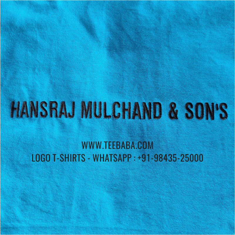 Contrast Collar Polo T-Shirt - 100% Cotton - 240 GSM Thick Pique Airtex Fabric - Logo Embroidery - Turquoise Blue - Hansraj
