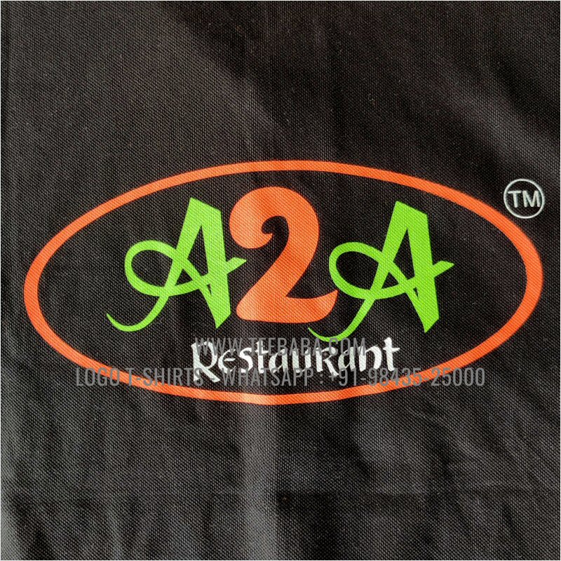 Contrast Collar Polo T-Shirt - Pocket - 100% Cotton - 240 GSM Thick Pique Airtex Fabric - Logo Embroidery Print - Black - A2A Restaurant