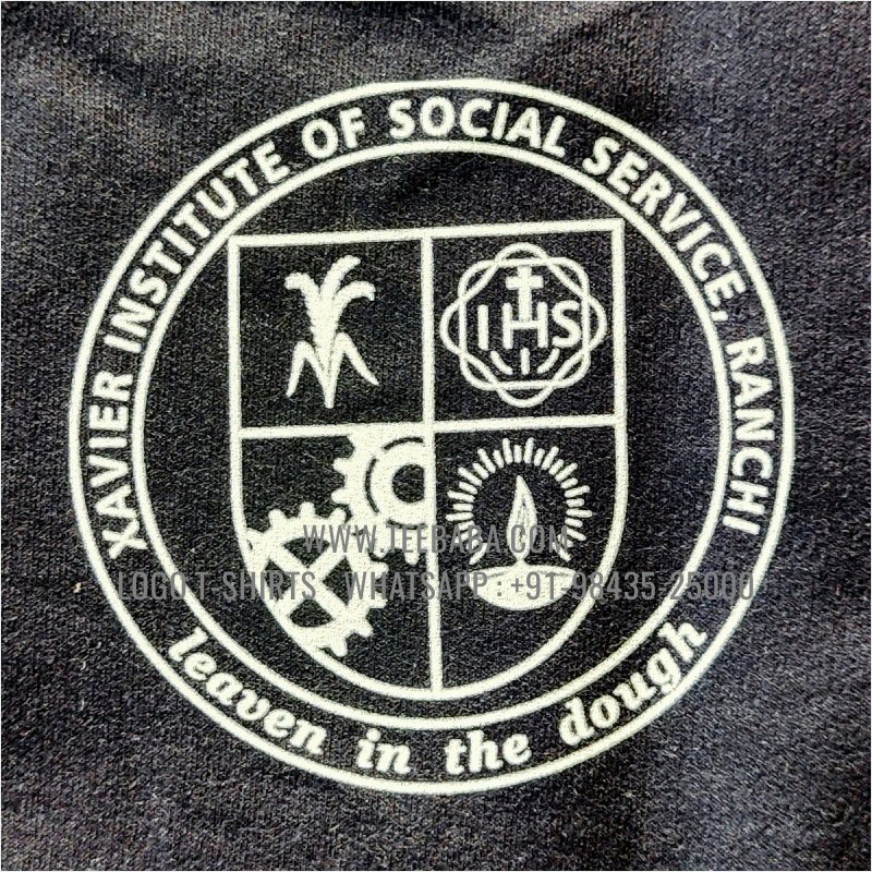 Full Zipper Hoodie With Pocket - 100% Cotton - 300 GSM Fleece Fabric - Logo Digital Print - Navy - Xavier Institute Of Social Service