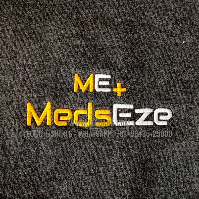 Full Zipper Hoodie With Pocket - 100% Cotton - 300 GSM Fleece Fabric - Logo Embroidery Print - Charcoal Melange - MedsEze
