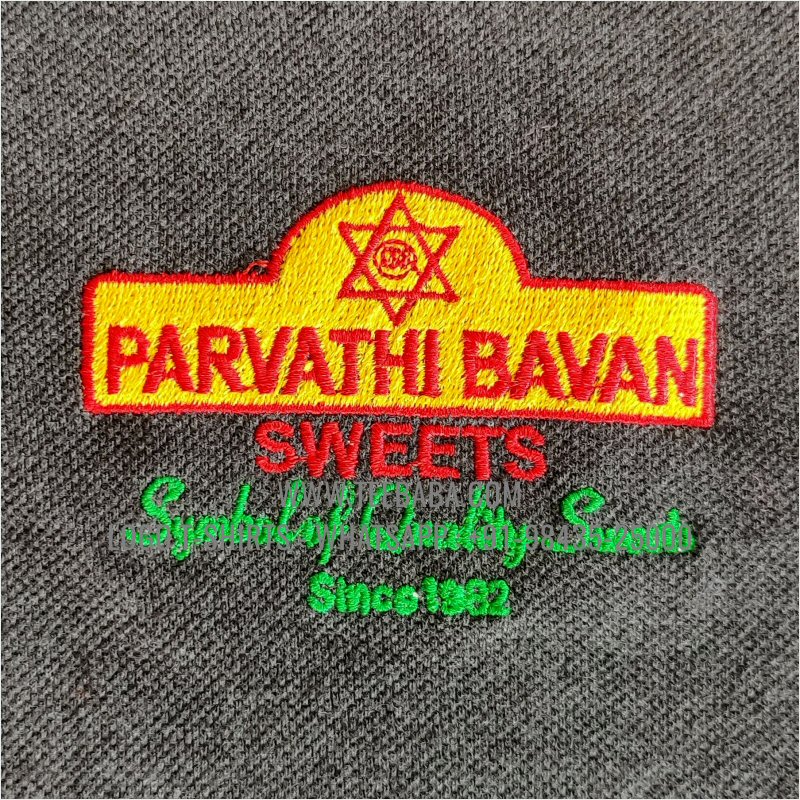 Logo Embroidery Collar Polo T-Shirt - 100% Cotton - 240 GSM Thick Pique Airtex Fabric - Charcoal Melange - Parvati Bavan