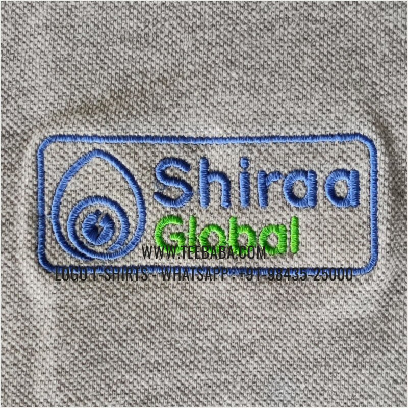 Logo Embroidery Collar Polo T-Shirt - 100% Cotton - 240 GSM Thick Pique Airtex Fabric - Grey Melange - Microtek