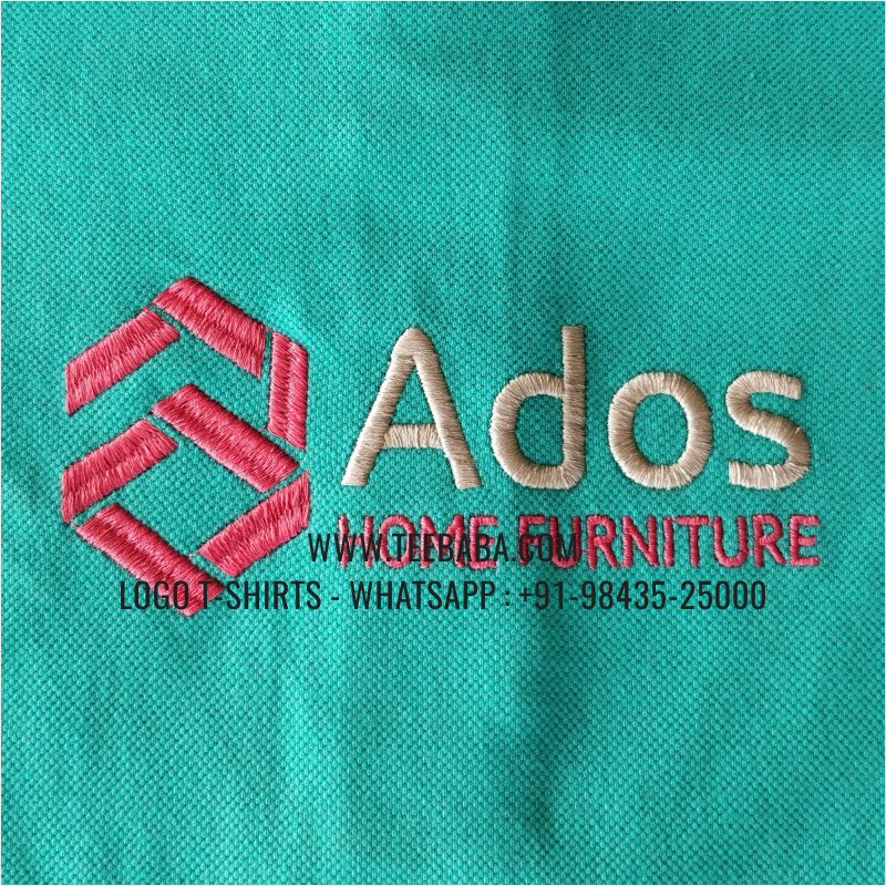 Logo Embroidery Collar Polo T-Shirt - 100% Cotton - 240 GSM Thick Pique Airtex Fabric - Mint Green - Ados