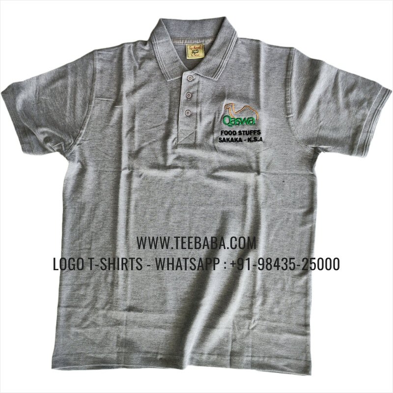 Logo Embroidery Collar Polo T-Shirt - 100% Cotton - 280 GSM Thick Pique 2 Ply Fabric - Navy - Hitachi