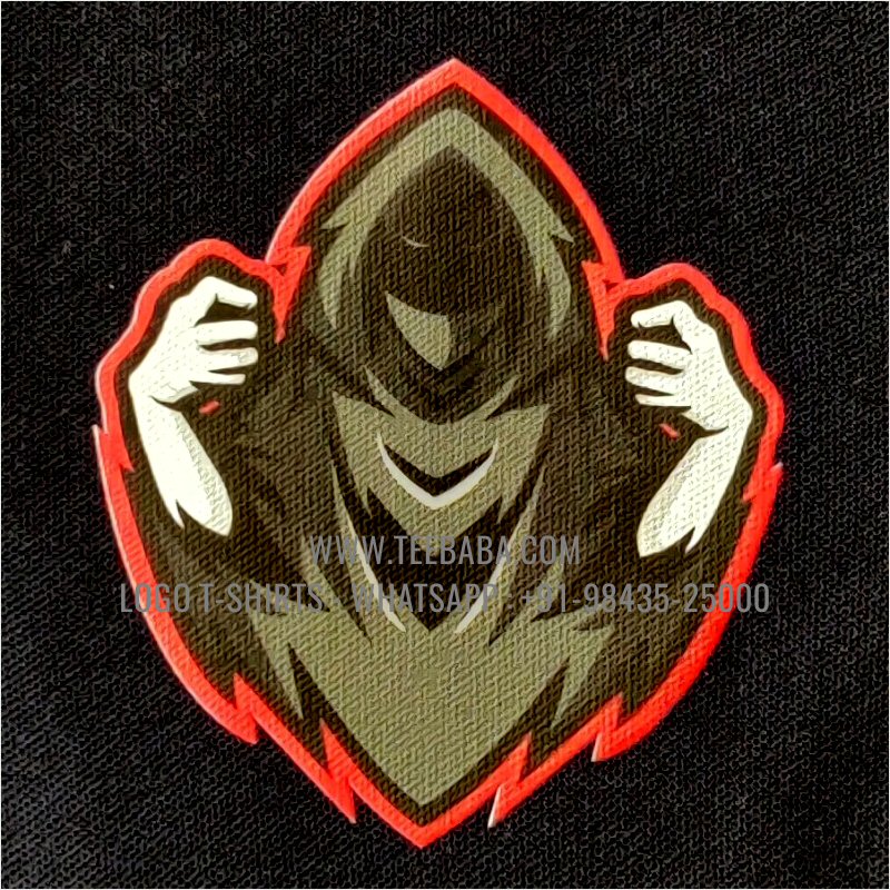 Logo Printed Collar Polo T-Shirt - 100% Cotton - 200 GSM Thick Pique Fabric - Black - Live Evils