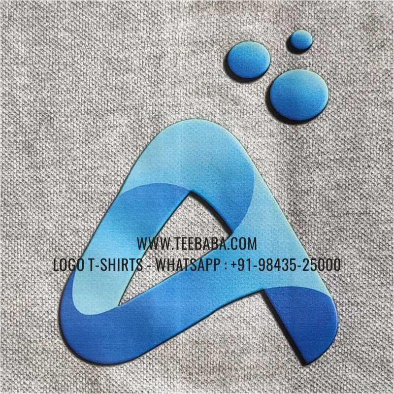 Logo Printed Collar Polo T-Shirt - 100% Cotton - 240 GSM Thick Pique Airtex Fabric - Grey Melange - Abhinnovation