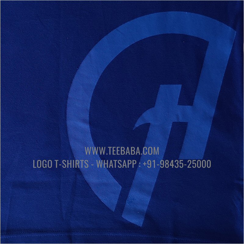 Logo Printed Collar Polo T-Shirt - 100% Cotton - 240 GSM Thick Pique Airtex Fabric - Royal Blue - Hot Glam