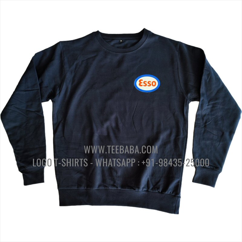Sweatshirt - 100% Cotton - 300 GSM Fleece Fabric - Logo Digital Print - Navy - Esso