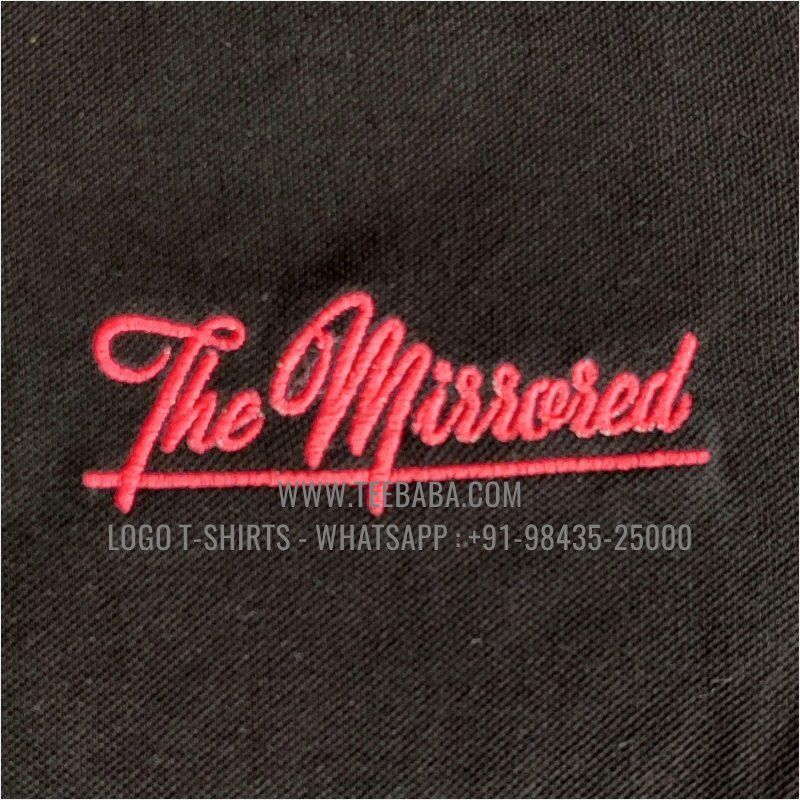 Tipping Collar Polo T-Shirt - 100% Cotton - 240 GSM Thick Pique Airtex Fabric - Logo Embroidery - Black - The Mirrored