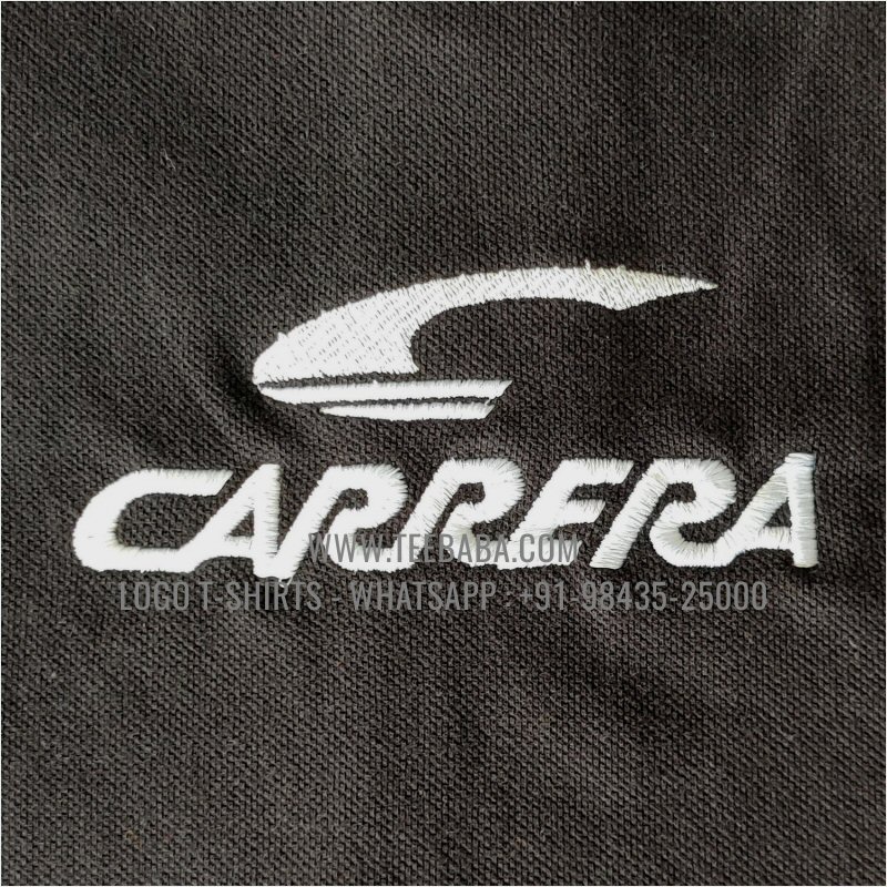 Tipping Collar Polo T-Shirt - 100% Cotton - 240 GSM Thick Pique Airtex Fabric - Logo Embroidery - Black - Tru Vision