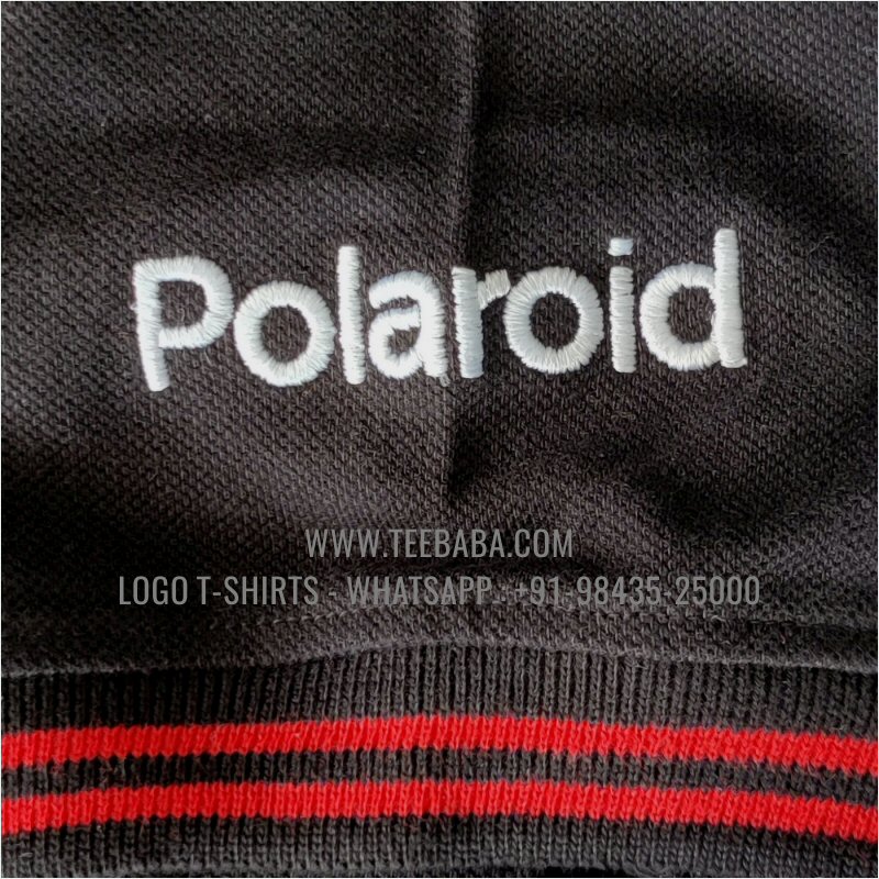 Tipping Collar Polo T-Shirt - 100% Cotton - 240 GSM Thick Pique Airtex Fabric - Logo Embroidery - Black - Tru Vision