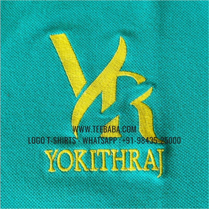 Tipping Collar Polo T-Shirt - 100% Cotton - 240 GSM Thick Pique Airtex Fabric - Logo Embroidery - Mint Green - Yokith Raj