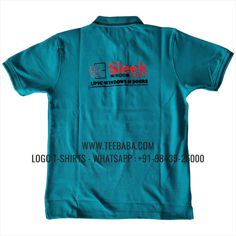 Tipping Collar Polo T-Shirt - 100% Cotton - 240 GSM Thick Pique Airtex Fabric - Logo Embroidery - Reliance Green - Sleek Window