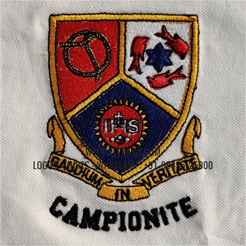 Tipping Collar Polo T-Shirt - 100% Cotton - 240 GSM Thick Pique Airtex Fabric - Logo Embroidery - White - Campionite Alumni