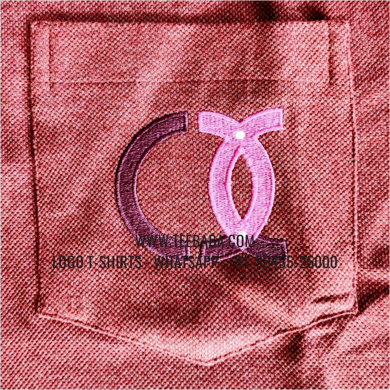 Tipping Collar Polo T-Shirt - Pocket - 100% Cotton - 240 GSM Thick Pique Airtex Fabric - Logo Embroidery - Maroon Melange - Quill Resolution