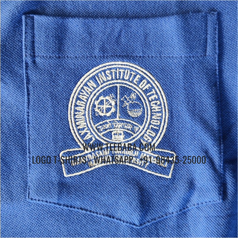 Tipping Collar Polo T-Shirt - Pocket - 100% Cotton - 240 GSM Thick Pique Airtex Fabric - Logo Embroidery - Royal Blue - LIT 1972