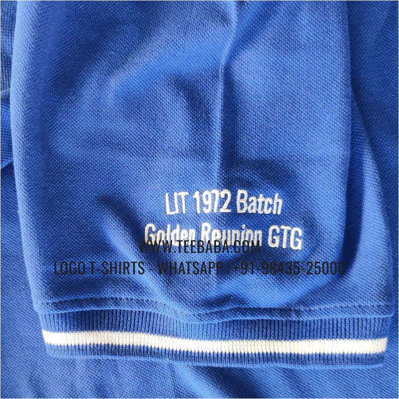 Tipping Collar Polo T-Shirt - Pocket - 100% Cotton - 240 GSM Thick Pique Airtex Fabric - Logo Embroidery - Royal Blue - LIT 1972
